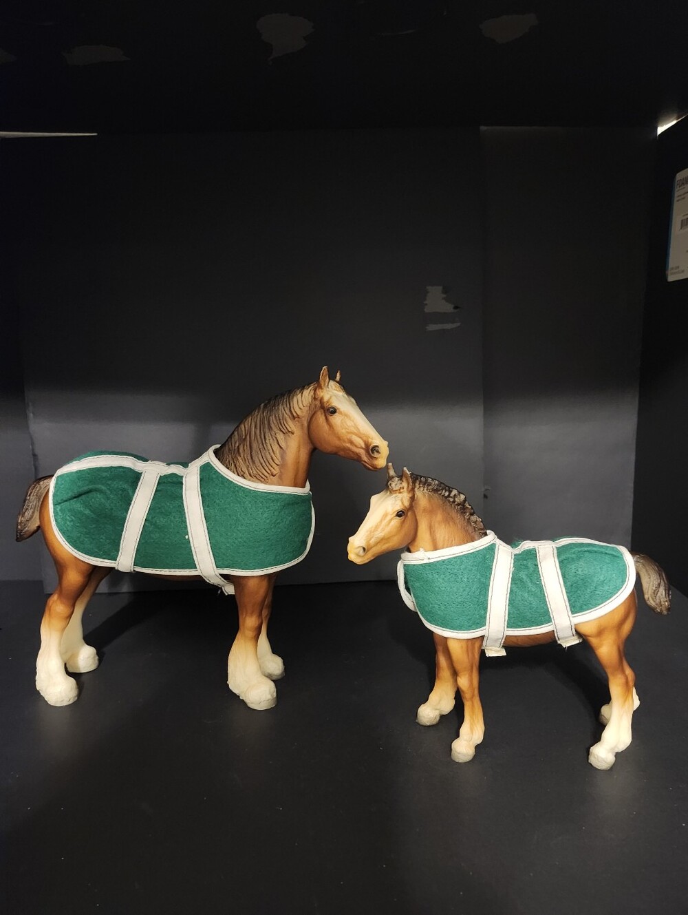 Vintage Breyer Clydesdale Mare And Foal Set